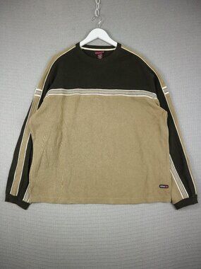 Nevada Classic Striped Sweater Y2K Vintage Skater Mens XL Brown